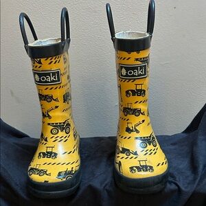 Oaki Construction Vehicles Rainboots Toddler 7